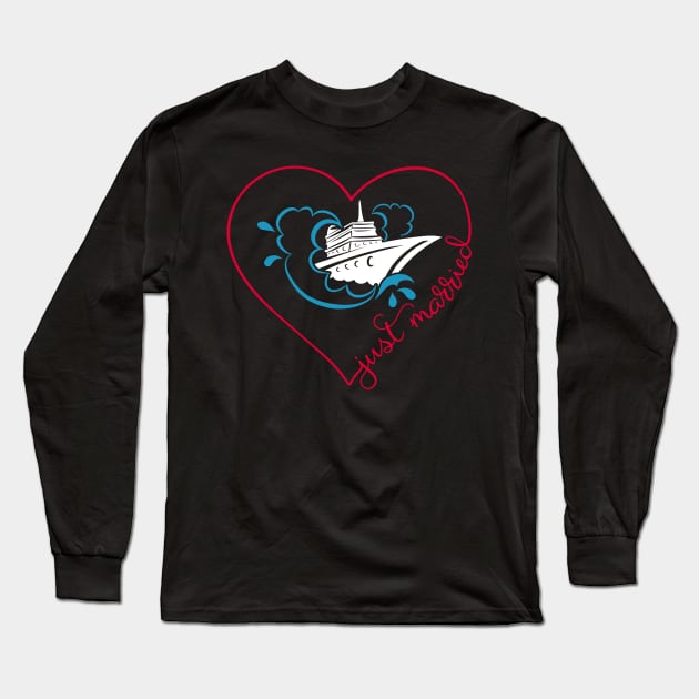 Just married Cruise Ship Honeymoon Couple Matching Gift Long Sleeve T-Shirt by gogo-jr